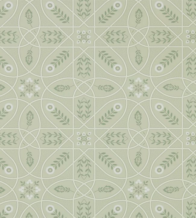 Brophy Trellis Wallpaper by Morris & Co Sage Linen