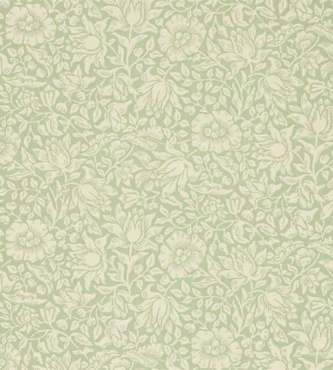 Mallow Wallpaper by Morris & Co Apple Green
