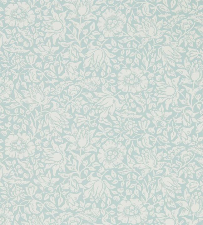 Mallow Wallpaper by Morris & Co Chalk Duck Egg
