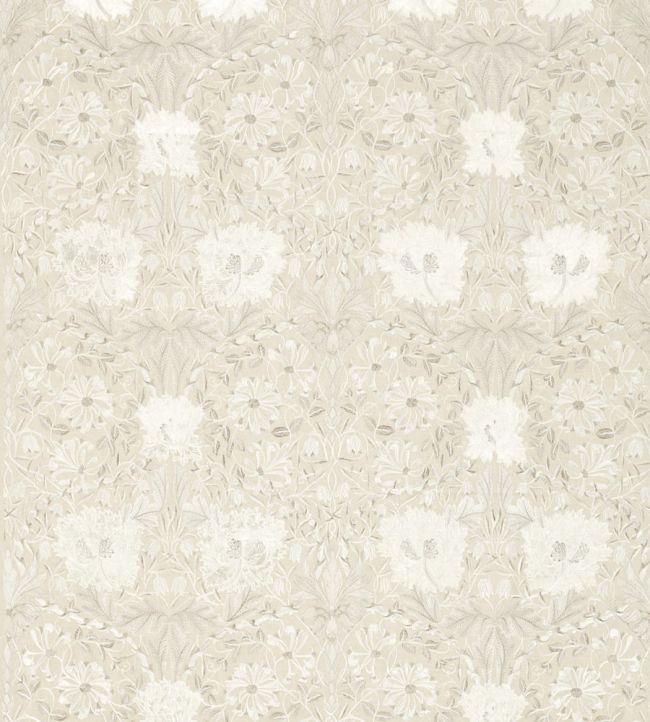 Pure Honeysuckle & Tulip Embroidery Fabric by Morris & Co Linen