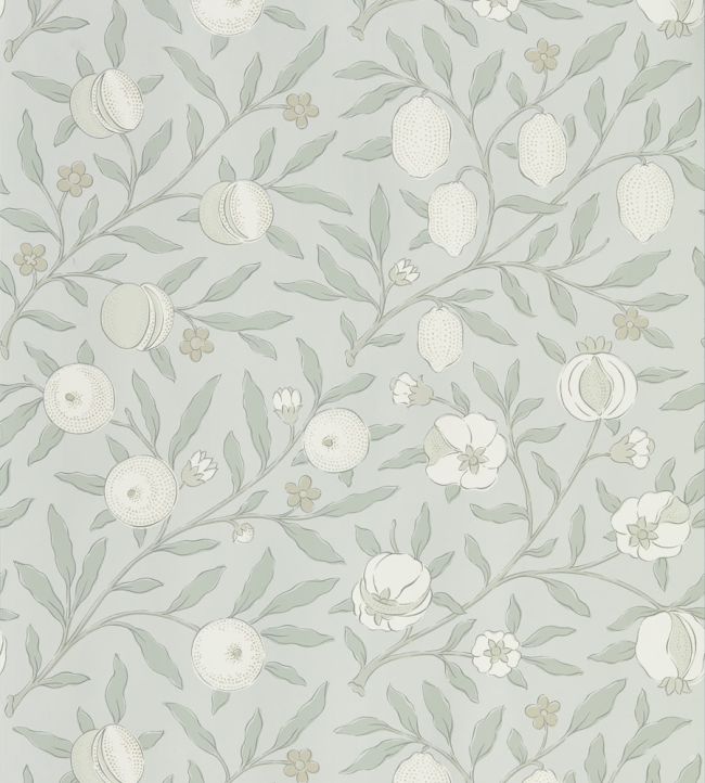 Pure Fruit Wallpaper by Morris & Co Grey Blue