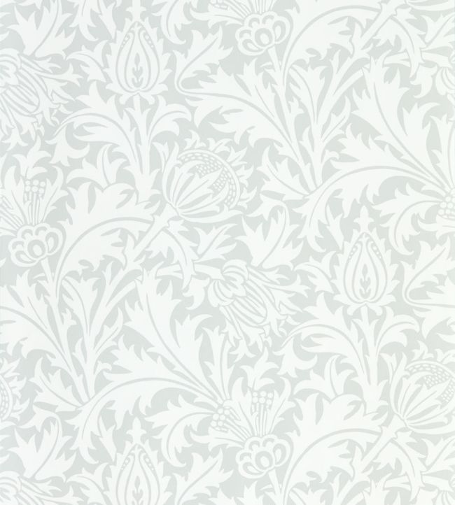 Pure Thistle Wallpaper by Morris & Co Grey Blue