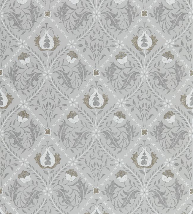 Pure Trellis Wallpaper by Morris & Co Lightish Grey