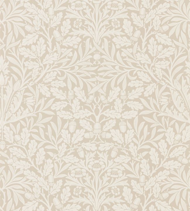 Pure Acorn Wallpaper by Morris & Co Linen/Ecru
