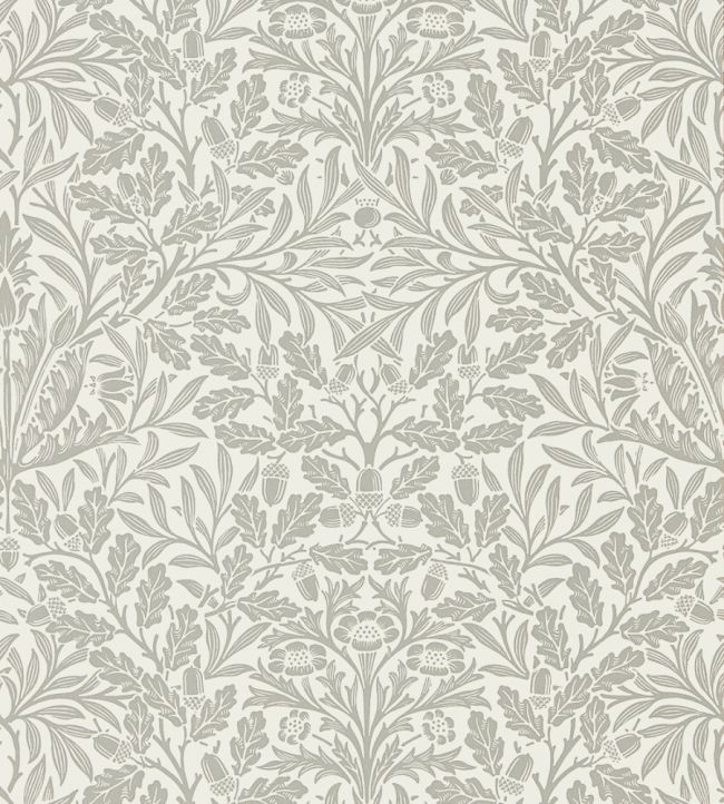 Pure Acorn Wallpaper by Morris & Co Ecru/Pewter