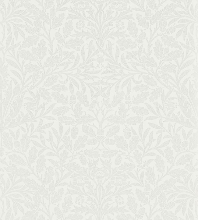 Pure Acorn Wallpaper by Morris & Co Chalk/Silver