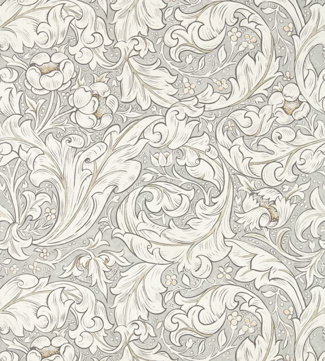 Pure Bachelors Button Wallpaper by Morris & Co Stone/Linen