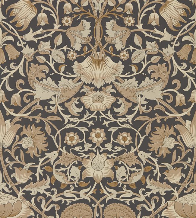 Pure Lodden Wallpaper by Morris & Co Charcoal/Gold