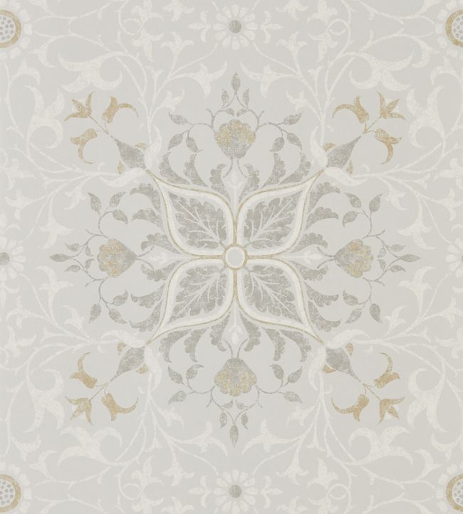 Pure Net Ceiling Wallpaper by Morris & Co Stone/Chalk