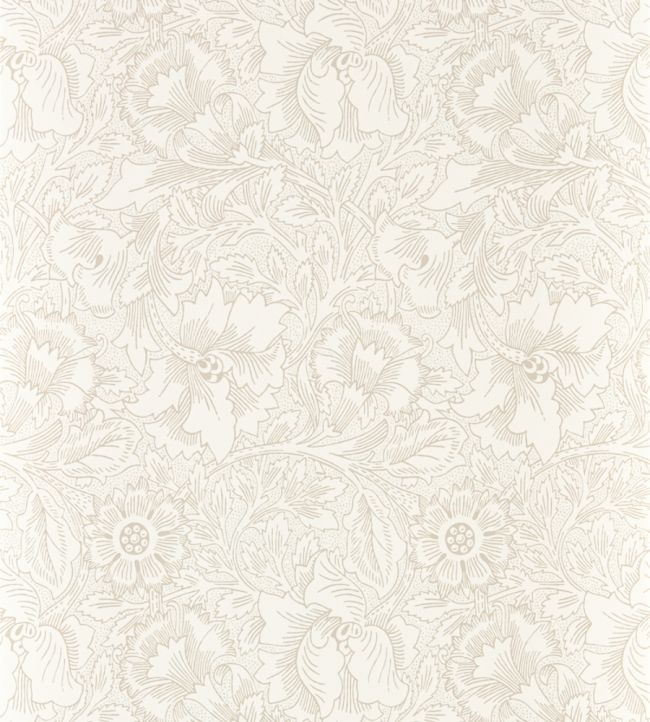 Pure Poppy Wallpaper by Morris & Co Ecru/Stone