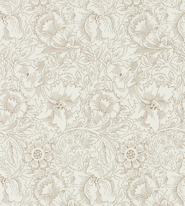 Pure Poppy Wallpaper by Morris & Co Cream/Gold