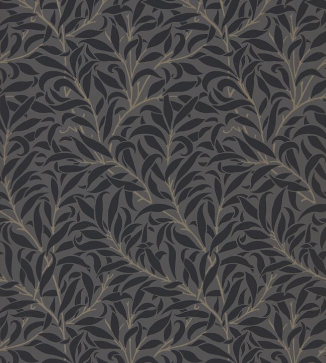Pure Willow Bough Wallpaper by Morris & Co Charcoal/Black