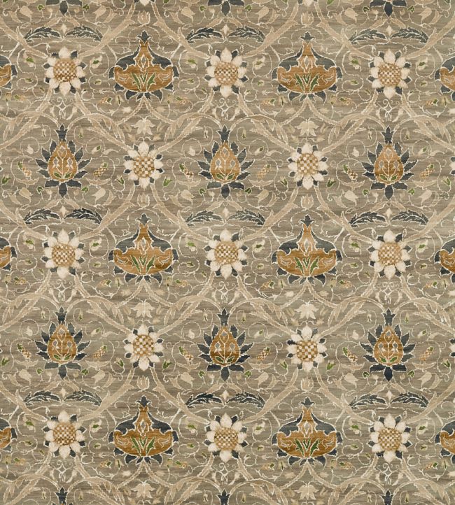Montreal Velvet Fabric by Morris & Co Grey/Charcoal