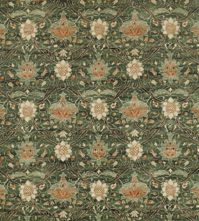 Montreal Velvet Fabric by Morris & Co Forest/Teal