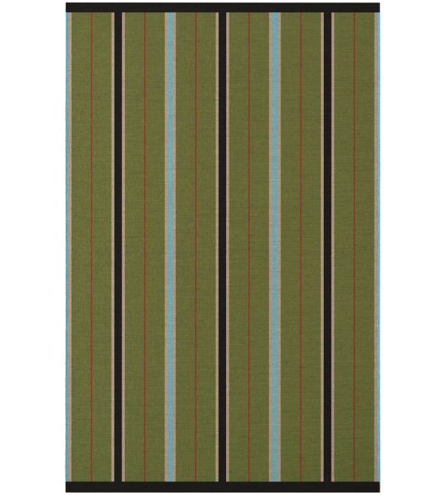 Layered Morrisstudio Racer Stripe rug Cooper Green MSRSCG140200 Cooper Green