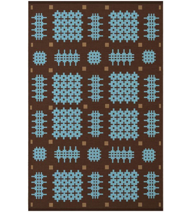 Layered Morrisstudio Ryg rug Olwen Blue MSRYOB140200 Olwen Blue
