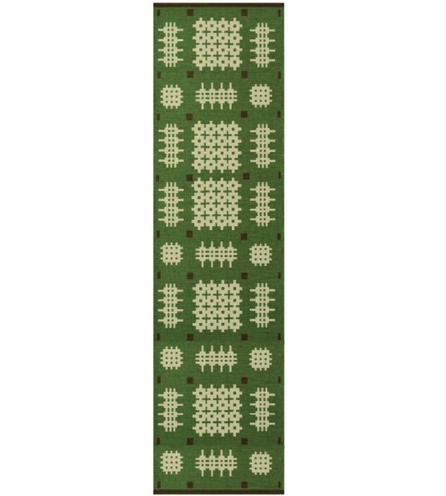 Layered Morrisstudio Ryg Runner rug Bardsey Green MSRYBG75240 Bardsey Green