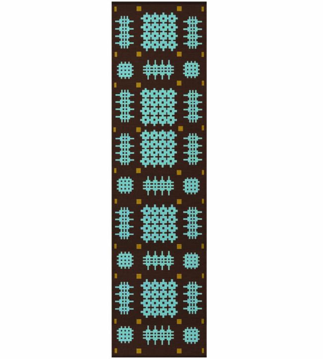 Layered Morrisstudio Ryg Runner rug Olwen Blue MSRYOB75240 Olwen Blue