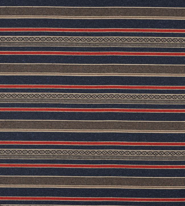 Morro Stripe Fabric by Jane Churchill Navy
