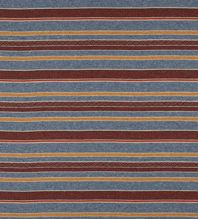 Morro Stripe Fabric by Jane Churchill Red/Blue