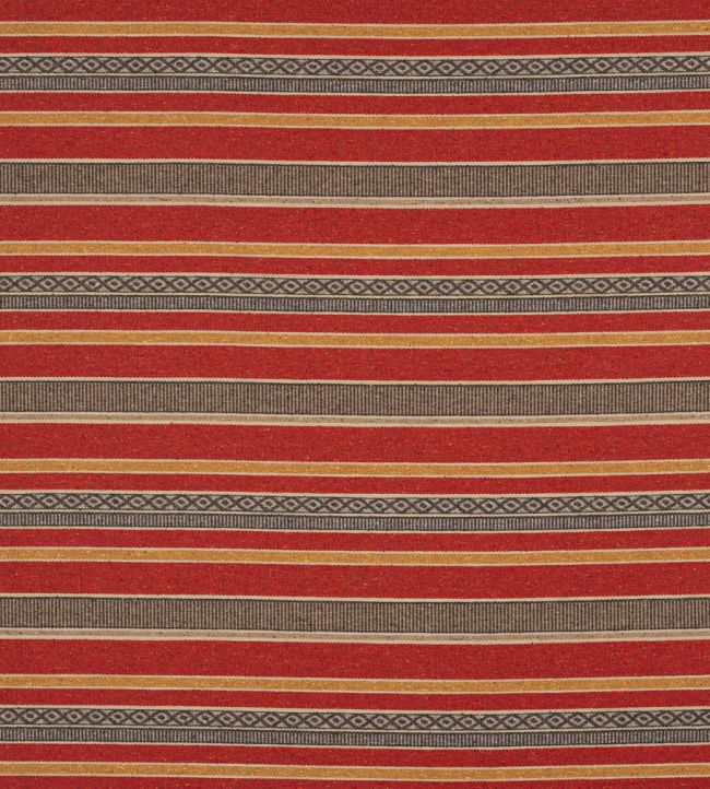 Morro Stripe Fabric by Jane Churchill Red