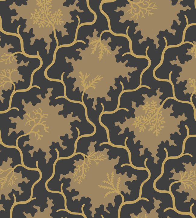Moss Trellis Wallpaper by Cole & Son Black & Gold