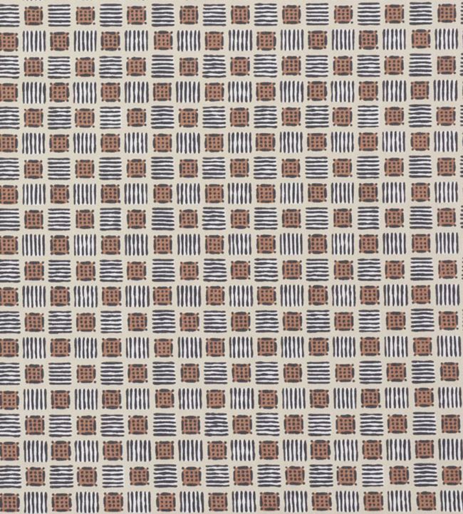 Mottley Grid Fabric by Schumacher Wren