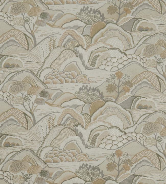 Mount Edo Fabric by Liberty Pewter