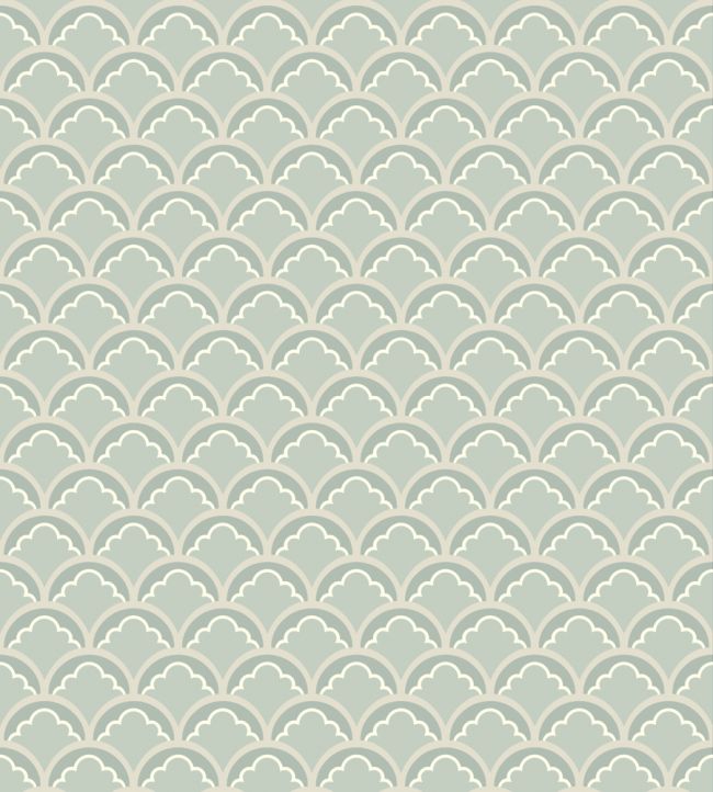 Mount Temple Small Wallpaper by GP & J Baker Aqua