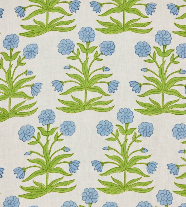 Mughal Fabric by Molly Mahon Sky Pistachio