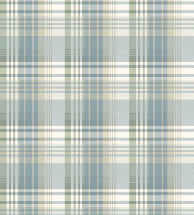 Mulberry Ancient Tartan Wallpaper by Mulberry Home Aqua