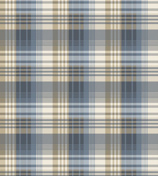 Mulberry Ancient Tartan Wallpaper by Mulberry Home Indigo