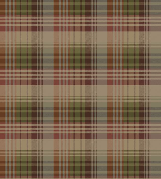 Mulberry Ancient Tartan Wallpaper by Mulberry Home Red / Plum