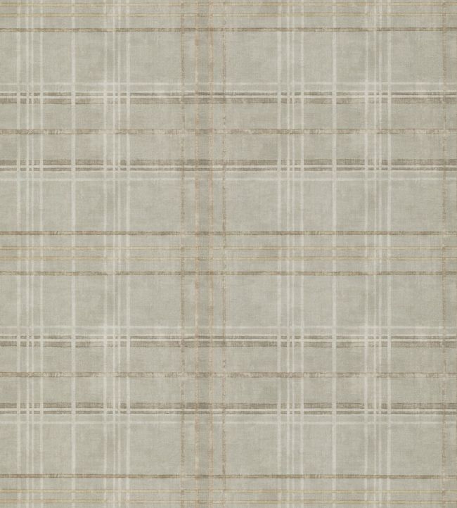 Shetland Plaid Wallpaper by Mulberry Home Woodsmoke