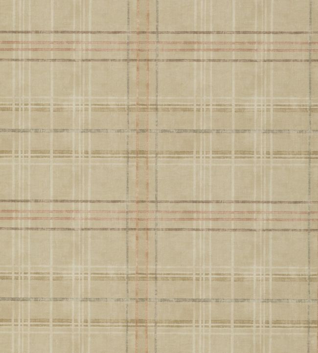 Shetland Plaid Wallpaper by Mulberry Home Sand