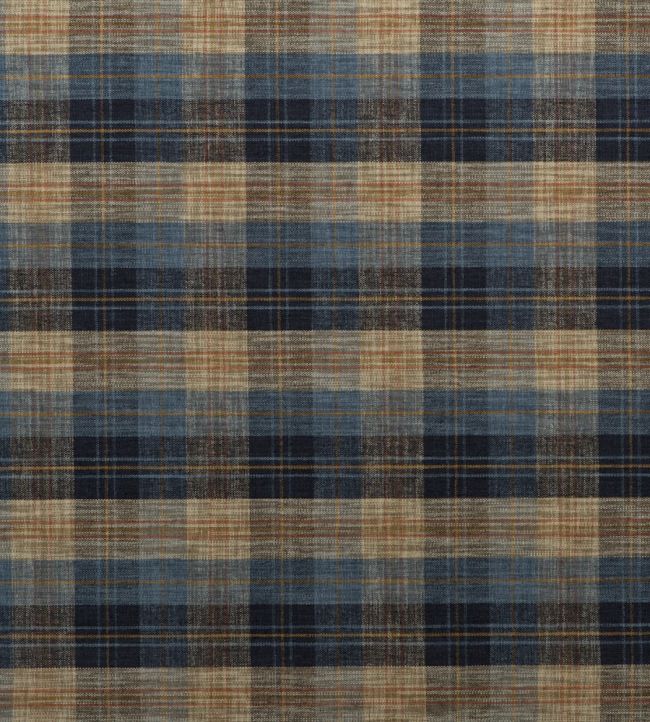 Clan Chenille Fabric by Mulberry Home Blue/Mole