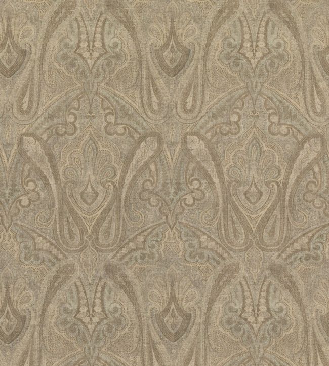 Canvas Paisley Fabric by Mulberry Home Mineral