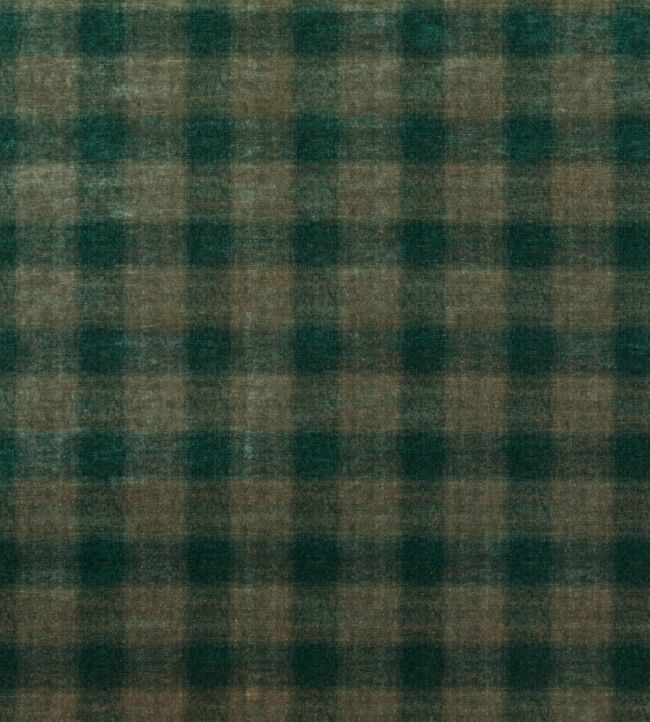 Highland Check Fabric by Mulberry Home Teal