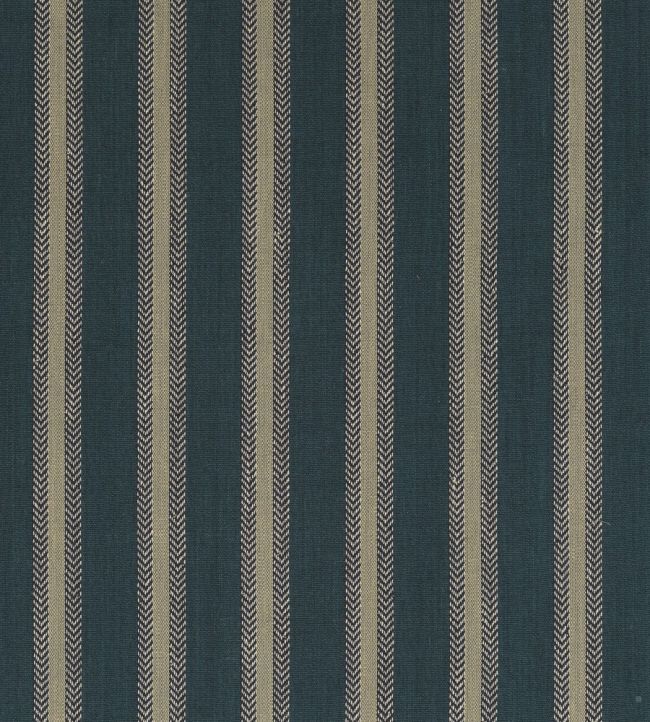 Chester Stripe Fabric by Mulberry Home Teal