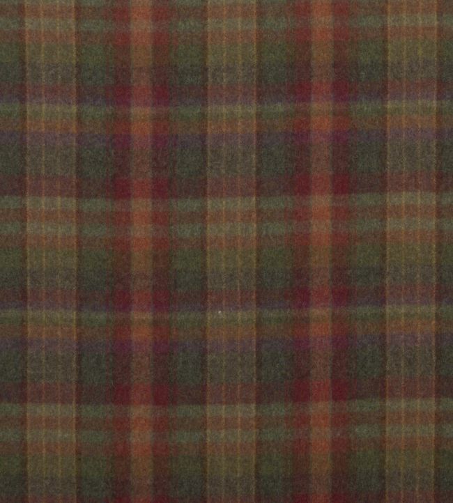 Country Plaid Fabric by Mulberry Home Red/Lovat/Heather