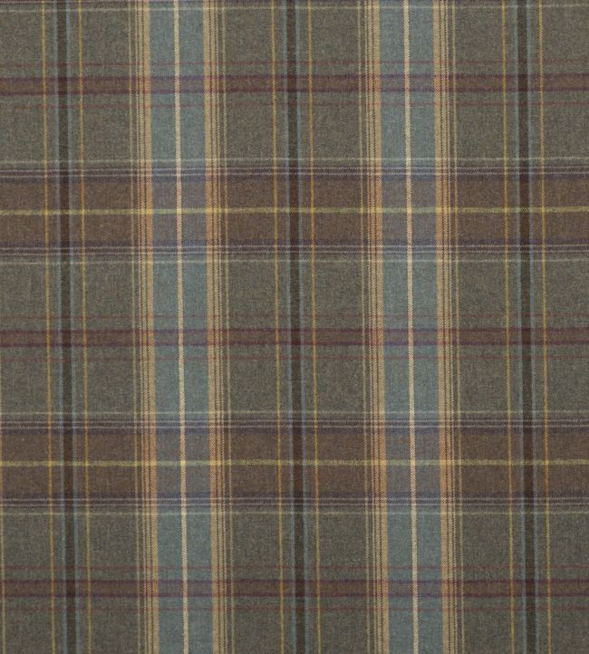 Shetland Plaid Fabric by Mulberry Home Heather