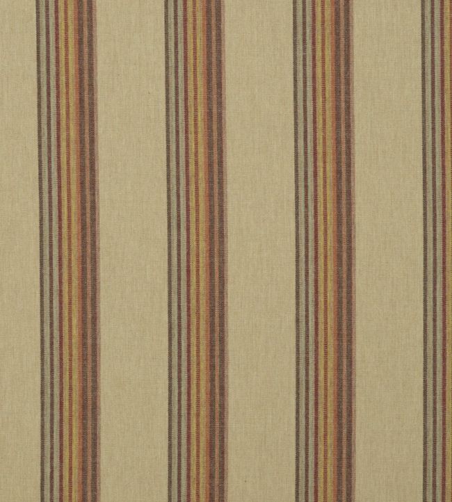 Twelve Bar Stripe Fabric by Mulberry Home Sand/Rose