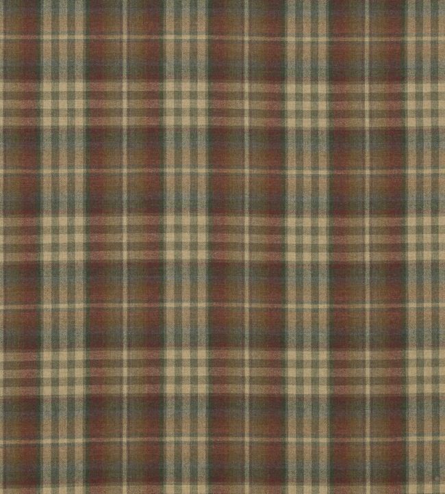 Nevis Fabric by Mulberry Home Red/Green