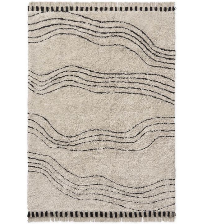 Lorena Canals Musical Notes rug Natural Black C-NOTES-NBK-S Natural Black