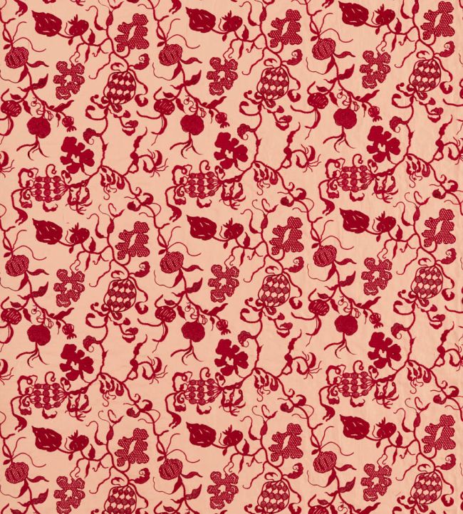 Mydsommer Pickings Fabric by Sanderson Conch/Madder