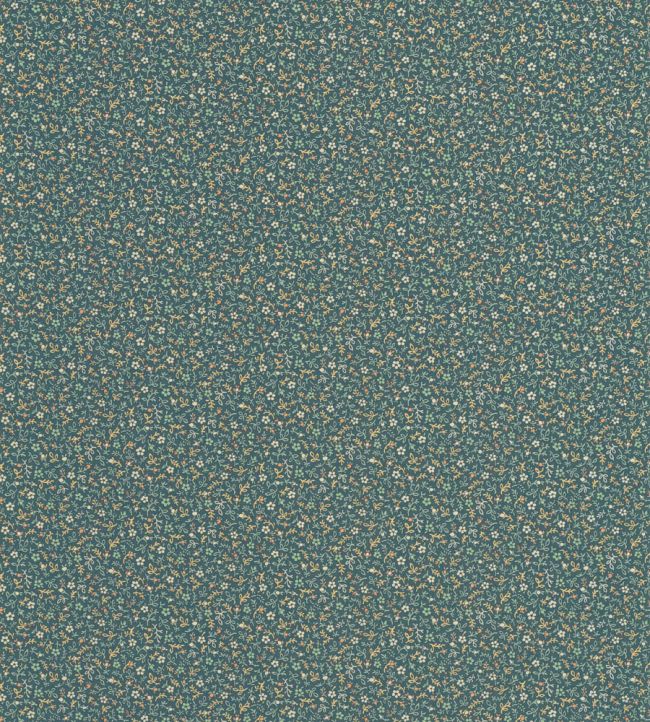 Myosotis Wallpaper by Casadeco Bleu Paon