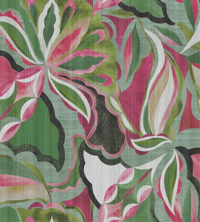 Myriad Wallpaper by Arte Pistachio Pink