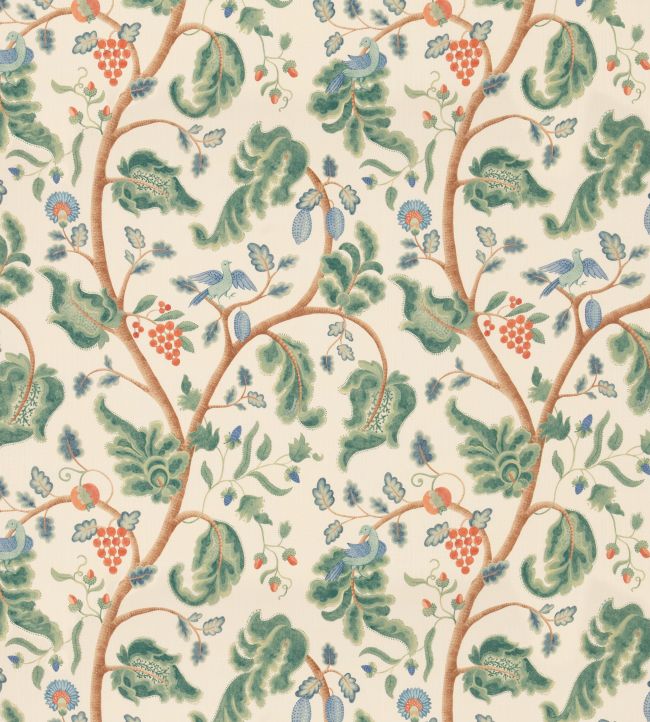 Mythical Trail Fabric by George & Minnie Teal