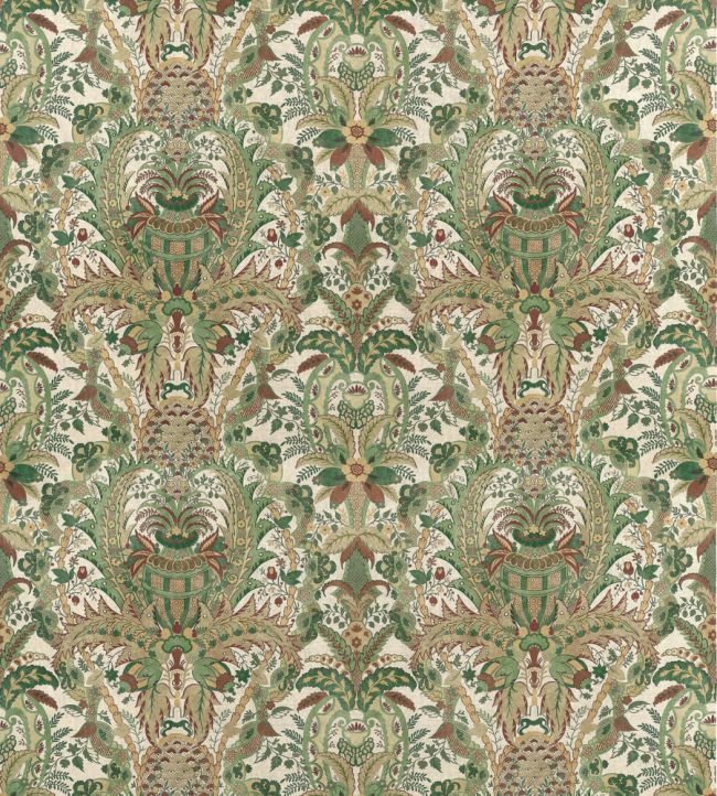 Narbeth Fabric by Anna French Natural & Green