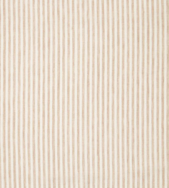 Narrow Stripe Linen Fabric by Volga Linen Natural/White